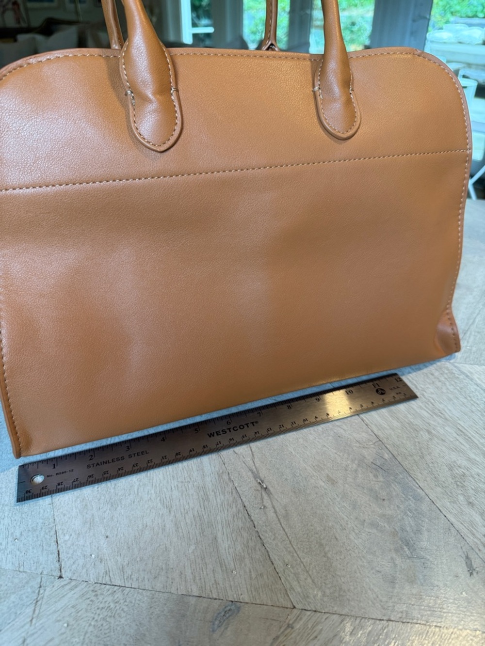 Leather Handbag in Camel / Tan NWOT - Picture 10 of 11
